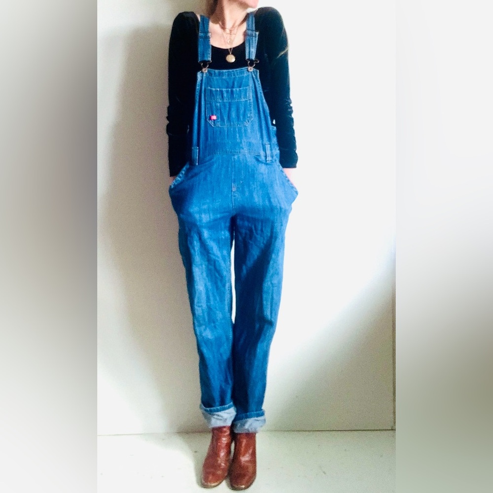 Vintage 100% Cotton Denim Dickies Painter Pants Overalls😍